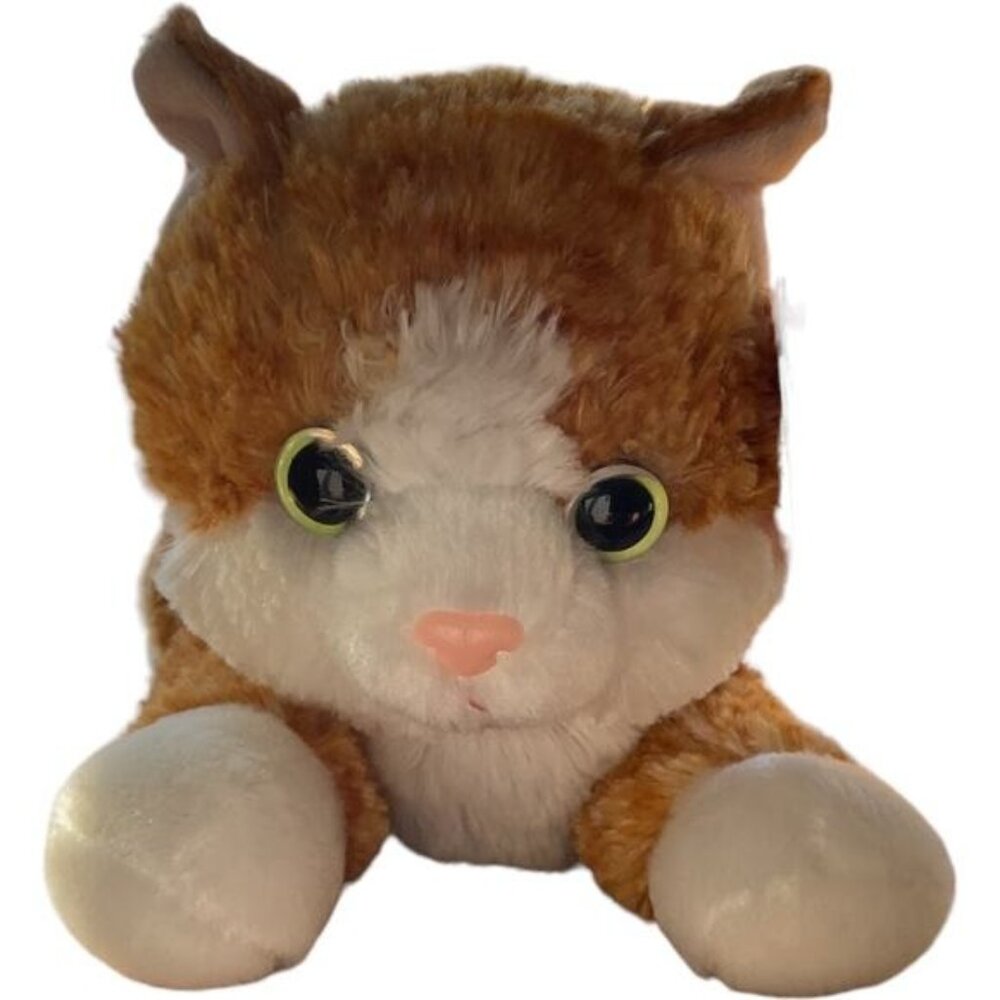 Aurora Chester Orange and White Kitty Cat Plush Stuffed Animal Toy